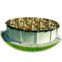 28 Ft Round Pool Size A/G Camo Cover - TRADITIONAL WINTER COVERS